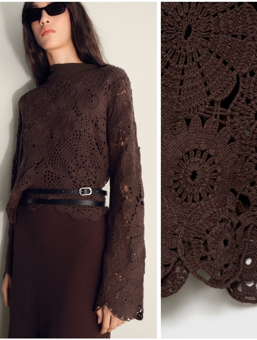 MANGO CROCHET Top